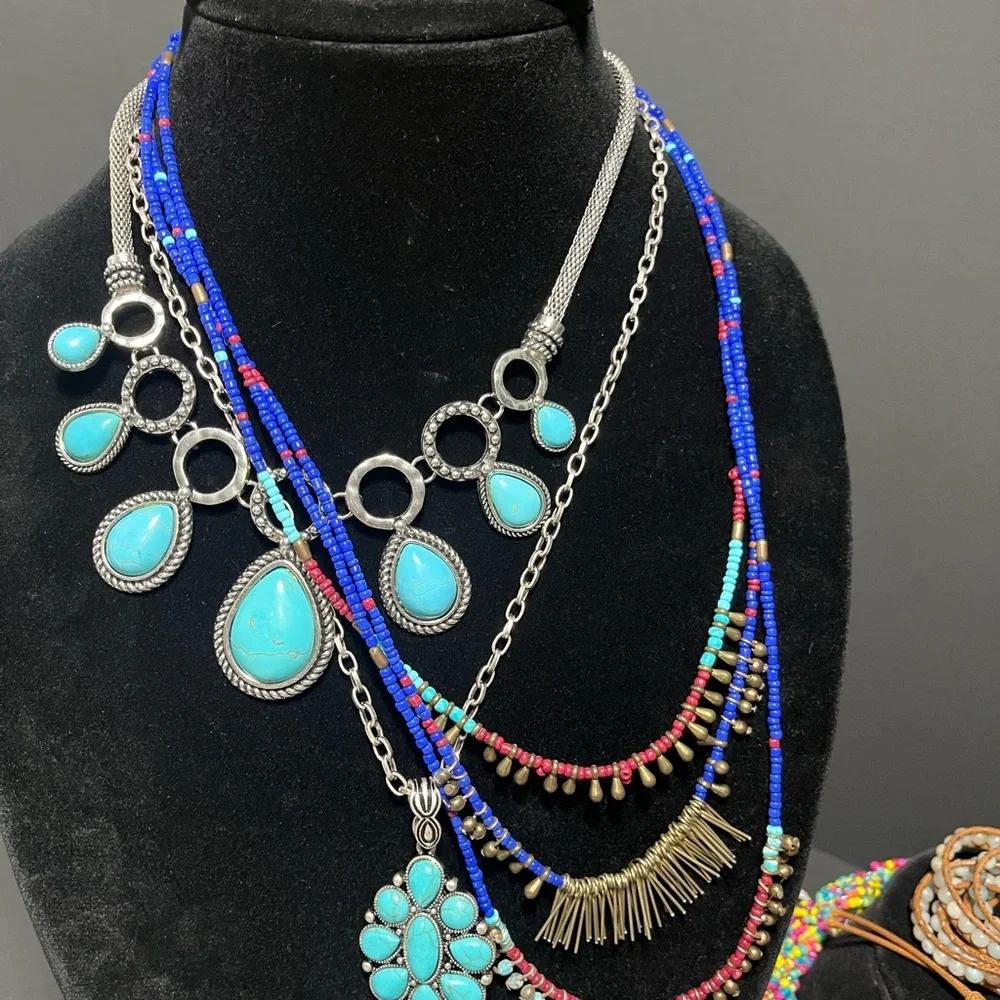 Turquoise and Silver Jewelry Lot - Picture 11 of 13